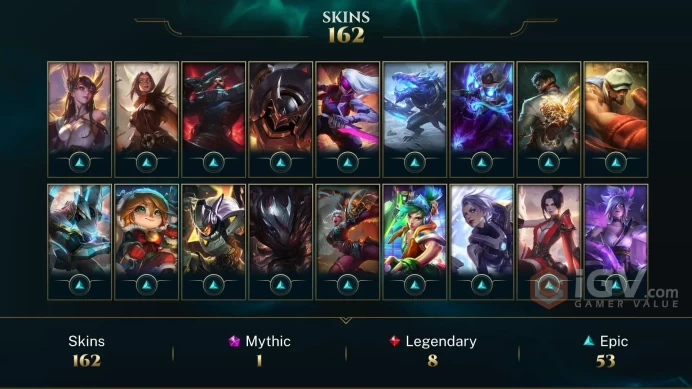 Europe Nordic & East Victorious Orianna - Victorious Maokai - Victorious Graves - Lv 207 | 165 Champs | 162 Skins FULL ACCESS A495
