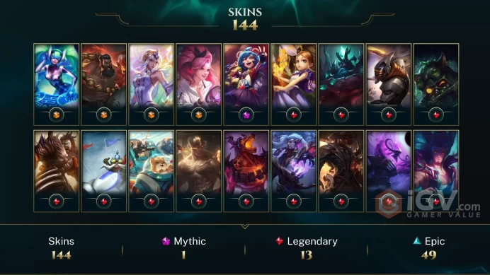 Europe Nordic & East K/DA ALL OUT Seraphine Indie - Spirit Guard Udyr - Elementalist Lux - Lv 254 | 167 Champs | 144 Skins FULL ACCESS A494