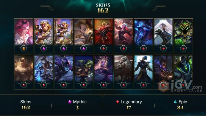 Europe Nordic & East Victorious Anivia - K/DA ALL OUT Seraphine Indie - Prestige Arcade Caitlyn (2022) - Lv 362 | 164 Champs | 162 Skins FULL...