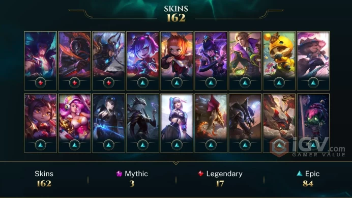 Europe Nordic & East Victorious Anivia - K/DA ALL OUT Seraphine Indie - Prestige Arcade Caitlyn (2022) - Lv 362 | 164 Champs | 162 Skins FULL...