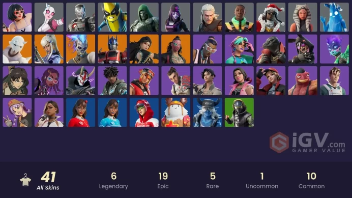 [XBOX/SWITCH/PC] - 41skins | Dark Skully | Mizuki | Era | Snap | Optimus Prime | Renzo the Destroyer | Kado Thorne | Ahsoka Tano | War Machine