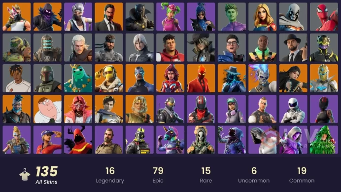 [XBOX/SWITCH/PC] - 135 skins | Rogue Agent | Deadeye | Valeria | Inferno | Raptor | Era | Peter Griffin | John Wick | Carbide | Spectra Knight |