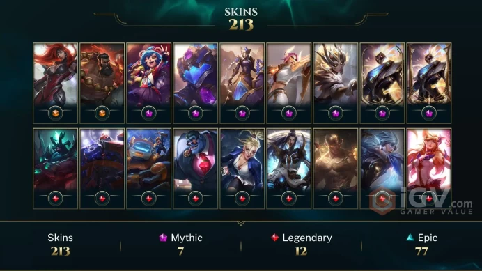 North America Victorious Aatrox - Prestige Lunar Beast Fiora - Spirit Guard Udyr - Lv 301 | 154 Champs | 213 Skins FULL ACCESS A513