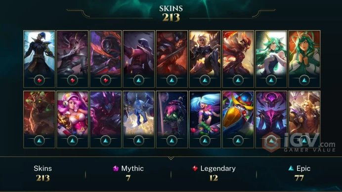 North America Victorious Aatrox - Prestige Lunar Beast Fiora - Spirit Guard Udyr - Lv 301 | 154 Champs | 213 Skins FULL ACCESS A513