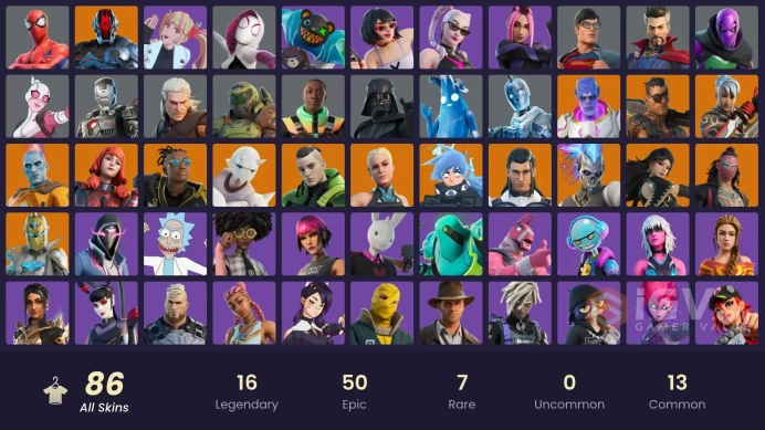 [XBOX/SWITCH/PC] -  85 skins | Kymera | Ronin | Kado Thorne | Renzo the Destroyer | The Imagined | Snap | Paradigm (Reality-659)