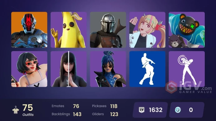 [XBOX/SWITCH/PC] -  75 skins |OG Mako Glider | Paradigm (Reality-659) | Sentinel | Ronin | Blackheart | Kymera | Rox | The Cube Queen | Hybrid