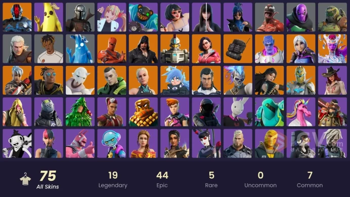 [XBOX/SWITCH/PC] -  75 skins |OG Mako Glider | Paradigm (Reality-659) | Sentinel | Ronin | Blackheart | Kymera | Rox | The Cube Queen | Hybrid
