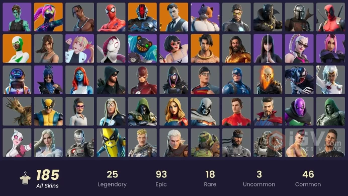 PC/PSN/Xbox/Nintendo 185 skins | Travis Scott | Lina Scorch | Astro Jack | Gold Midas | Gold Brutus | Sultura | Cloud Striker | Fixer | Striker 