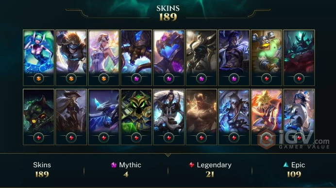 Latin America South Victorious Sejuani - Pulsefire Ezreal - Elementalist Lux - Lv 395 | 168 Champs | 189 Skins FULL ACCESS A529