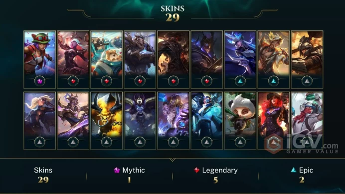 Latin America North Triumphant Ryze - Ann-Sivir-sary - Space Groove Blitz & Crank - Lv 72 | 50 Champs | 30 Skins FULL ACCESS A535