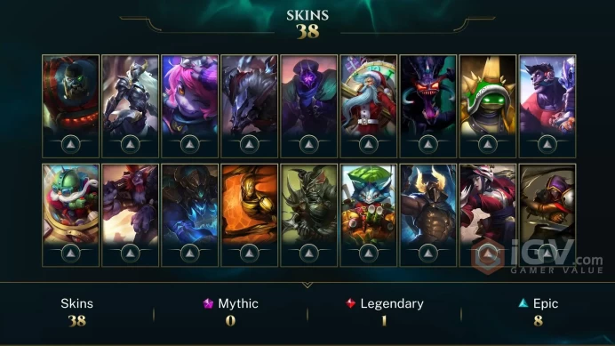 Europe West King Rammus - UFO Corki - Judgment Kayle - Lv 73 | 116 Champs | 38 Skins FULL ACCESS A676