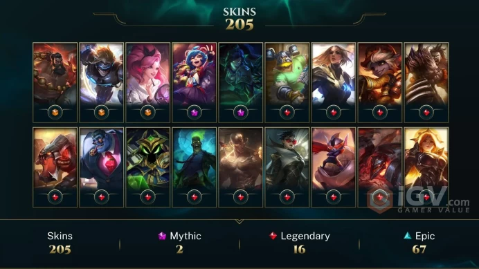 Europe Nordic & East Victorious Elise - Victorious Maokai - Victorious Graves - Lv 418 | 168 Champs | 205 Skins FULL ACCESS A543