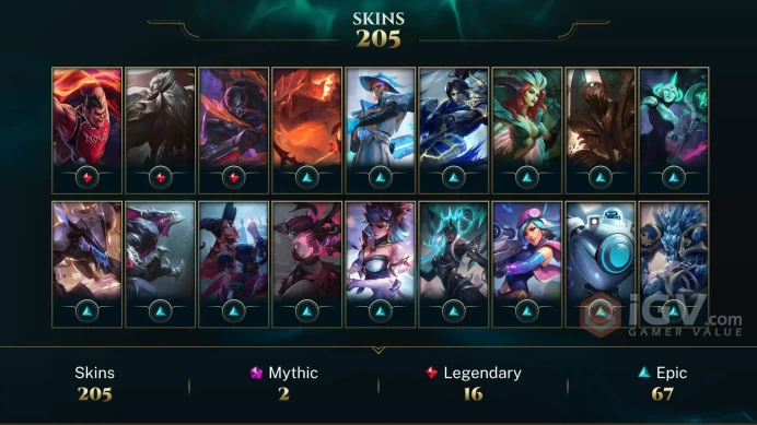 Europe Nordic & East Victorious Elise - Victorious Maokai - Victorious Graves - Lv 418 | 168 Champs | 205 Skins FULL ACCESS A543