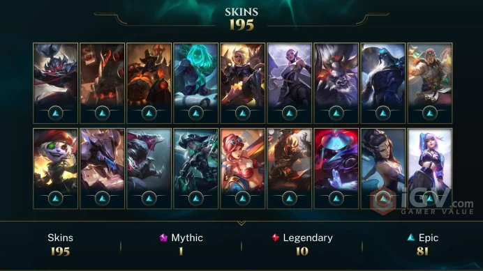 Europe West Victorious Anivia - Gun Goddess Miss Fortune - DJ Sona - Lv 446 | 168 Champs | 195 Skins FULL ACCESS A2