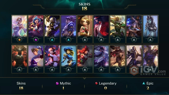 Europe West Victorious Aatrox - Victorious Lucian - Elementalist Lux - Lv 85 | 53 Champs | 18 Skins FULL ACCESS A9