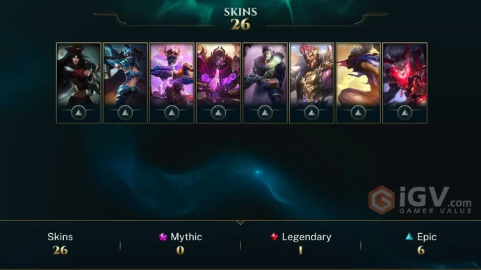 Europe West Judgment Kayle - Eternum Nocturne - Death Sworn Zed - Lv 52 | 71 Champs | 27 Skins FULL ACCESS A12