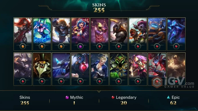 North America Judgment Kayle - Victorious Aatrox - Pulsefire Ezreal - Lv 346 | 161 Champs | 255 Skins FULL ACCESS A17