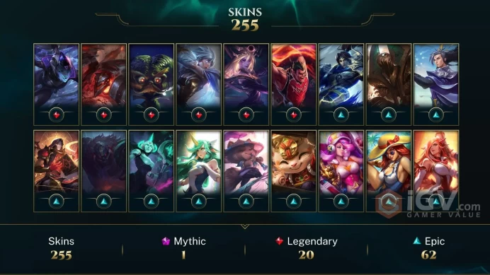 North America Judgment Kayle - Victorious Aatrox - Pulsefire Ezreal - Lv 346 | 161 Champs | 255 Skins FULL ACCESS A17