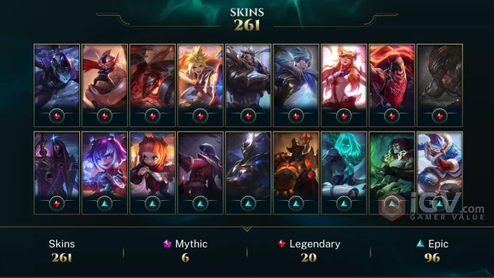 Southeast Asia Pulsefire Ezreal - DJ Sona - Annie-Versary - Lv 202 | 162 Champs | 261 Skins FULL ACCESS A18