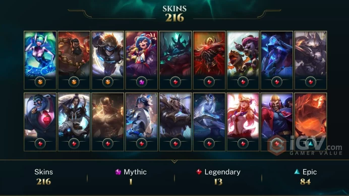North America Spirit Guard Udyr - Pulsefire Ezreal - DJ Sona - Lv 666 | 169 Champs | 216 Skins FULL ACCESS A514