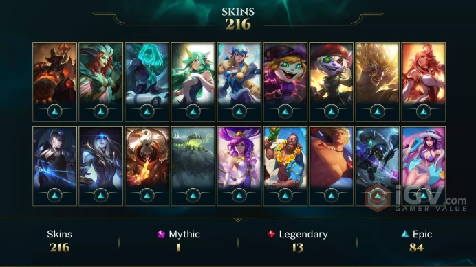 North America Spirit Guard Udyr - Pulsefire Ezreal - DJ Sona - Lv 666 | 169 Champs | 216 Skins FULL ACCESS A514