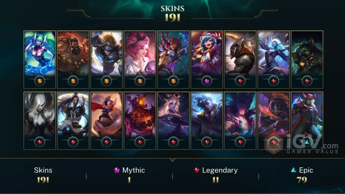 Latin America South Victorious Orianna - Victorious Maokai - Victorious Sivir - Lv 517 | 167 Champs | 191 Skins FULL ACCESS A525