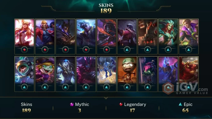 Europe Nordic & East Spirit Guard Udyr - Gun Goddess Miss Fortune - Elementalist Lux - Lv 374 | 166 Champs | 189 Skins FULL ACCESS A25