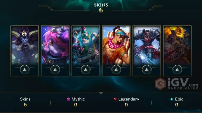 Europe Nordic & East Headless Hecarim - Bad Santa Veigar - Unchained Alistar - Lv 41 | 31 Champs | 6 Skins FULL ACCESS A32