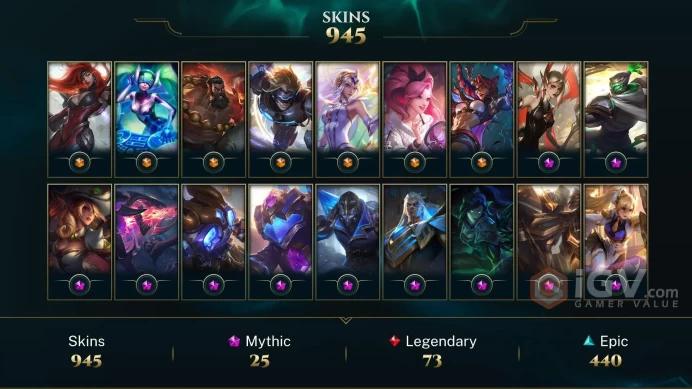 NA | ~ 1000 Skins/Chromas - Ashen Knight Pyke Chroma - Prestige Inkshadow Yasuo - Prestige Nightbringer Kayn - Prestige Obsidian Dragon Sett - M