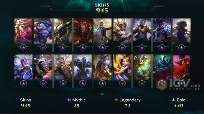 NA | ~ 1000 Skins/Chromas - Ashen Knight Pyke Chroma - Prestige Inkshadow Yasuo - Prestige Nightbringer Kayn - Prestige Obsidian Dragon Sett - M
