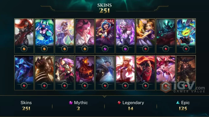 Europe West K/DA ALL OUT Seraphine Indie - Gun Goddess Miss Fortune - Elementalist Lux - Lv 152 | 168 Champs | 251 Skins FULL ACCESS A678