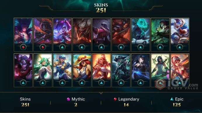 Europe West K/DA ALL OUT Seraphine Indie - Gun Goddess Miss Fortune - Elementalist Lux - Lv 152 | 168 Champs | 251 Skins FULL ACCESS A678