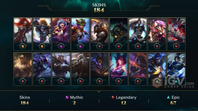 Europe Nordic & East Victorious Graves - Victorious Lucian - Victorious Sejuani - Lv 396 | 170 Champs | 184 Skins FULL ACCESS A544
