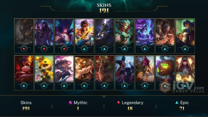 Latin America North Victorious Anivia - Spirit Guard Udyr - Pulsefire Ezreal - Lv 363 | 167 Champs | 191 Skins FULL ACCESS A47