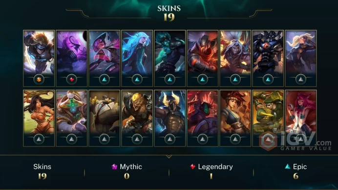 Latin America North Pulsefire Ezreal - Dark Star Thresh - Underworld Wukong - Lv 33 | 62 Champs | 19 Skins FULL ACCESS A72