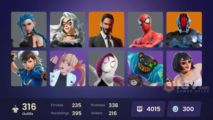 [PC/PSN/XBOX/NINTNEDO] 312 skins | FNCS Champion Seeker | Jill Valentine | Arcane Jinx | Leon S. Kennedy | Twyn |