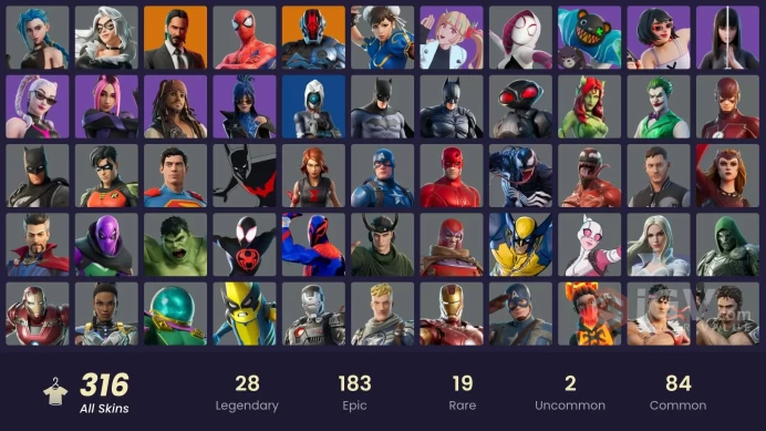 [PC/PSN/XBOX/NINTNEDO] 312 skins | FNCS Champion Seeker | Jill Valentine | Arcane Jinx | Leon S. Kennedy | Twyn |