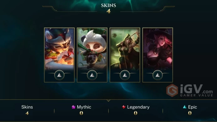 Latin America South Happy Elf Teemo - Bewitching Morgana - Sherwood Forest Ashe - Lv 53 | 39 Champs | 4 Skins FULL ACCESS A75
