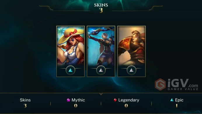 Latin America South Pool Party Miss Fortune - Sanguine Garen - Amethyst Ashe - Lv 34 | 21 Champs | 3 Skins FULL ACCESS A76