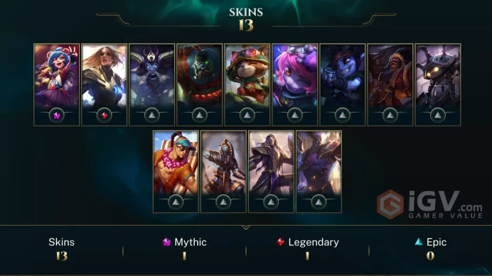 Latin America South Victorious Aatrox - Victorious Lucian - Annie-Versary - Lv 50 | 43 Champs | 13 Skins FULL ACCESS A83