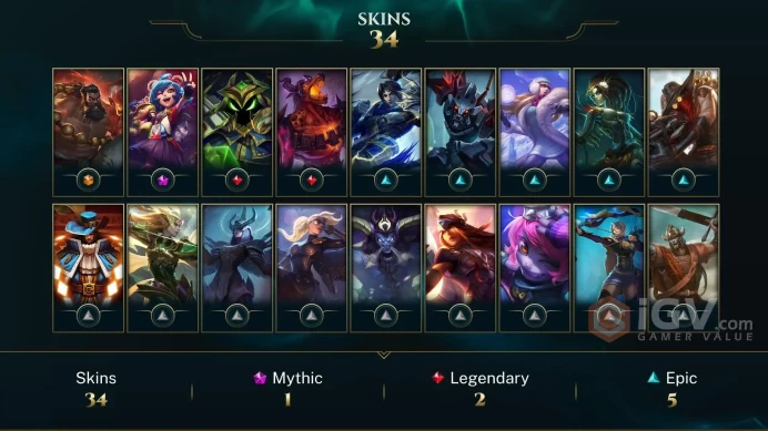 Latin America South Judgment Kayle - Victorious Elise - Victorious Maokai - Lv 56 | 95 Champs | 34 Skins FULL ACCESS A84