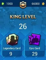 KT 10 LEVEL 26+Trophies:5000+1 Evolution+96 Cards+2 Cards (11LVL)+1 Tower Skins+10 Emotes+66K Gold+1003 Gems+IOS/ANDROID #LOT-136163