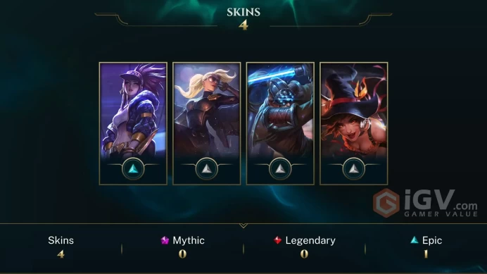 Europe Nordic & East K/DA Akali - Riot Kayle - Bewitching Nidalee - Lv 33 | 20 Champs | 4 Skins FULL ACCESS A97