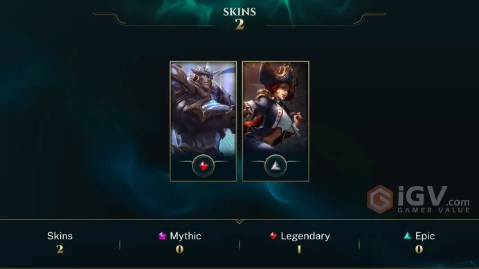 Europe West God-King Garen - Waterloo Miss Fortune - Lv 40 | 28 Champs | 2 Skins FULL ACCESS A112