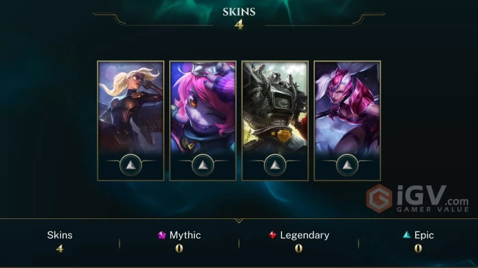 Latin America North Riot Kayle - Challenger Nidalee - Riot Girl Tristana - Lv 31 | 22 Champs | 4 Skins FULL ACCESS A64