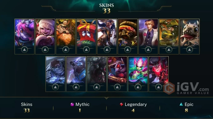 Latin America South Pulsefire Ezreal - Gun Goddess Miss Fortune - Annie-Versary - Lv 58 | 58 Champs | 33 Skins FULL ACCESS A80