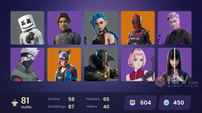 14273[PC/PSN/XBOX]Arcane Jinx|Naruto Uzumaki|Jill Valentine|Frankenstein's Bride|Ark|Red Knight|Zenith|Zero|Wild Card|Lynx|Torin