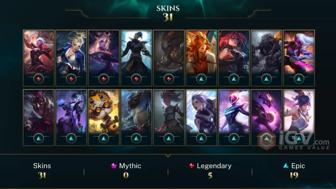 LAN  Unranked // ✨ +68 Champion / 18492 BE / +31 Skins / 161 Level / Full Access /  Click for Full Details