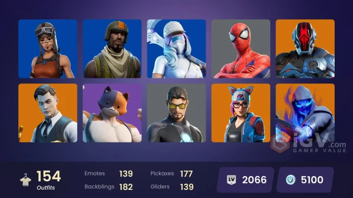[PC/PSN/XBOX/Nintendo]  150 skins F/A 5100 VB :  Leviathan Axe | Renegade Raider | Aerial Assault Trooper | Rogue Agent | Joey | Kymera | Zenith