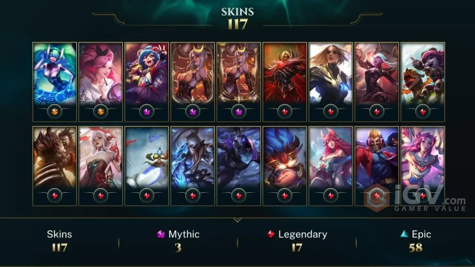 EUW EMAIL CHANGEABLE 108 CHAMPIONS 117 SKINS Prestige Firecracker Vayne 2X DJ Sona KDA SERAPHINE 72 LITTLE LEGENDS 186 EMOTE LAST PLAY 2024